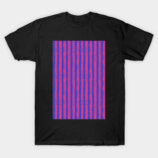 pink no blue stripes bounding T-Shirt